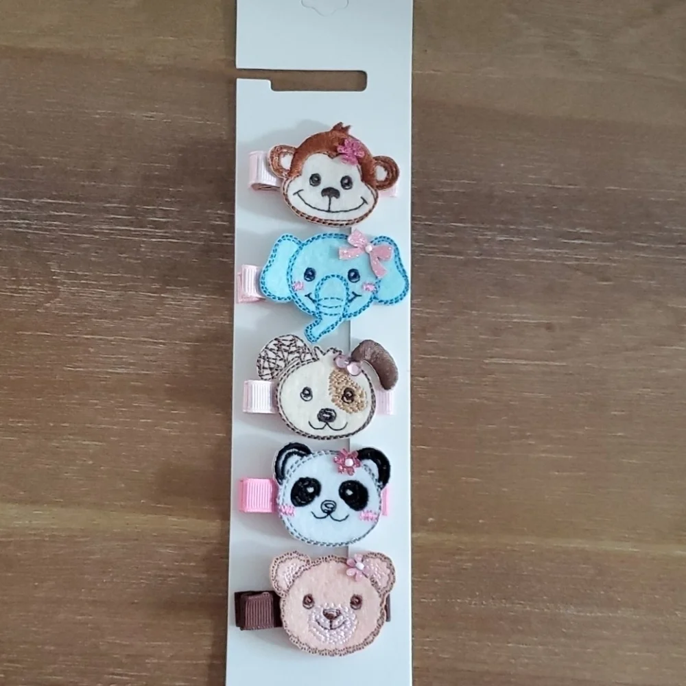 Shimmy Shimmy Inc Animal Hair Clippies Set of 5